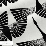 Egret of Joy in Onyx — egret of joy print, in black and bone with high-contrast graphic edges