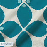 Square Mod in Pacific — square mod print, in saturated petrol teal on bone