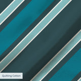 Mod Stripes in Pacific — mod stripes print, in deep petrol teal and pale blue on ivory