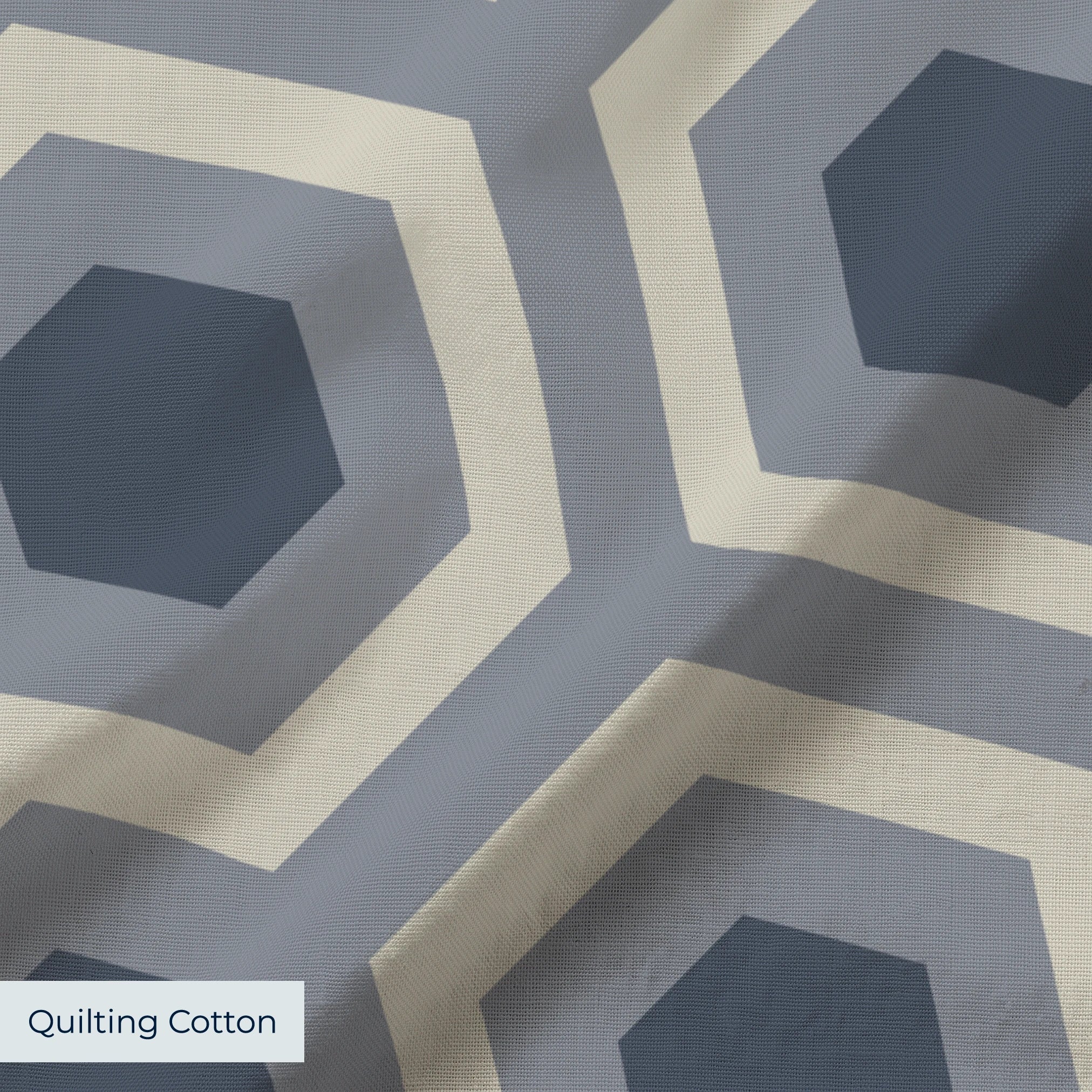 Hexacore in NYC — hexacore print, in cool silver grey and graphite on a charcoal ground