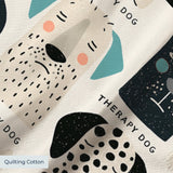 Good Dogs Club in Teal — good dogs club print, in cream and black dogs with turquoise accents on a soft cream ground