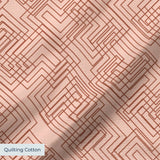 Interlock in Petal — interlock print, in soft peach and blush