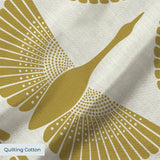 Egret of Joy in Oro — egret of joy print, in warm antique gold on bone