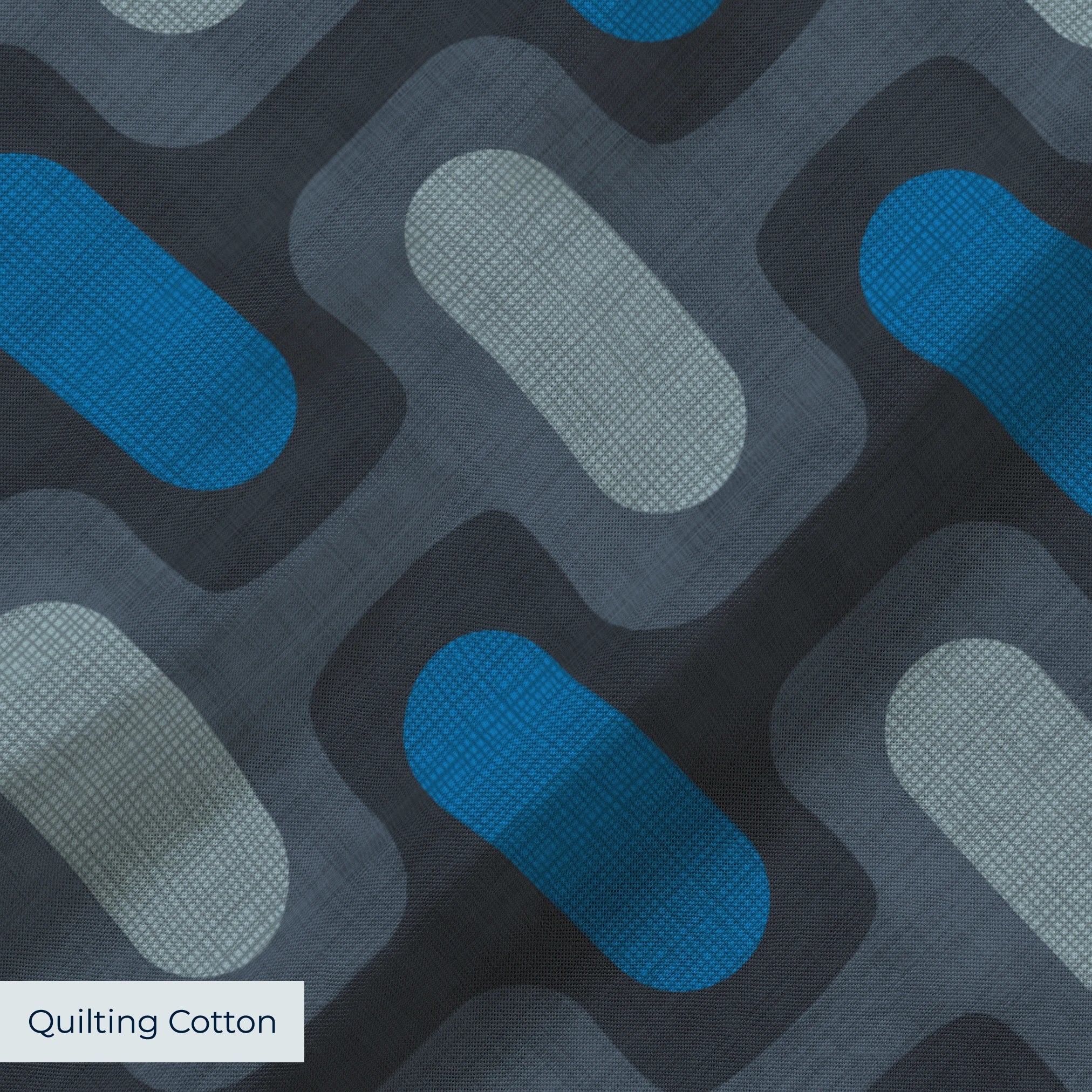 Mod Waves in Big Sur — mod waves print, in deep navy and slate blue, tonal and moody
