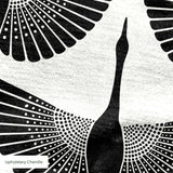 Egret of Joy in Onyx — egret of joy print, in black and bone with high-contrast graphic edges