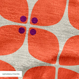 Square Mod in Fire — square mod print, in scorched coral red on oatmeal