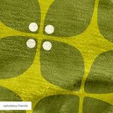 Square Mod in Avocado — square mod print, in tone-on-tone avocado and olive green
