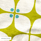 Square Mod in Chartreuse — square mod print, in acid olive and chartreuse on warm ivory
