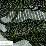 Twilight Grove in Moss — twilight grove print, in sage green and slate blue over a misty ground