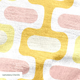 Mod Waves in Palm Springs — mod waves print, in buttery yellow and soft pink on cream