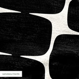 Atomic Bricks in Onyx — atomic bricks print, in dense onyx black with a white grid