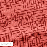 Interlock in Dusty Rose — interlock print, in brick coral over dusty red