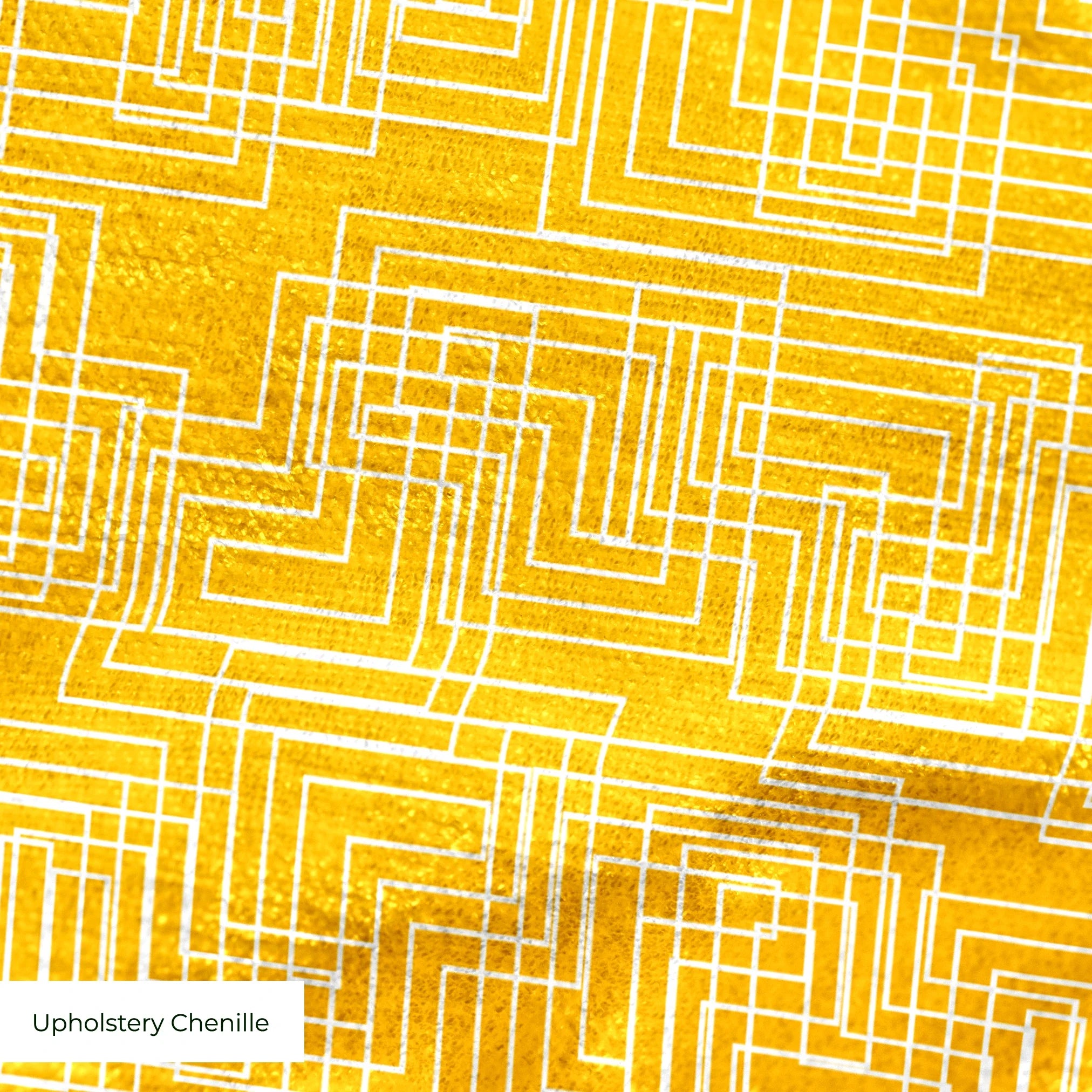 Interlock in Saffron — interlock print, in warm saffron gold