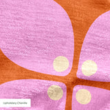 Square Mod in Pink — square mod print, in bright orchid pink with a magenta center on white