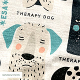 Good Dogs Club in Teal — good dogs club print, in cream and black dogs with turquoise accents on a soft cream ground