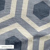 Hexacore in NYC — hexacore print, in cool silver grey and graphite on a charcoal ground