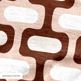 Mod Waves in Amalfi Coast — mod waves print, in warm rust and chocolate brown on cream
