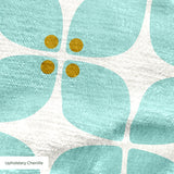 Square Mod in Robins Egg — square mod print, in pale robin's egg blue with a soft coral center on bone