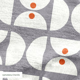 Geometric Martini Mod in Cherry — geometric martini mod print, in cool grey and white with a cherry red center