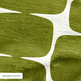 Atomic Bricks in Olive — atomic bricks print, in deep olive and moss with a bone grid
