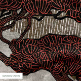Twilight Grove in Rust — twilight grove print, in rust and warm brown under a dusty rose sky