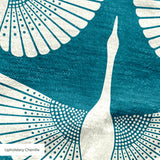 Egret of Joy, Teal Fabric
