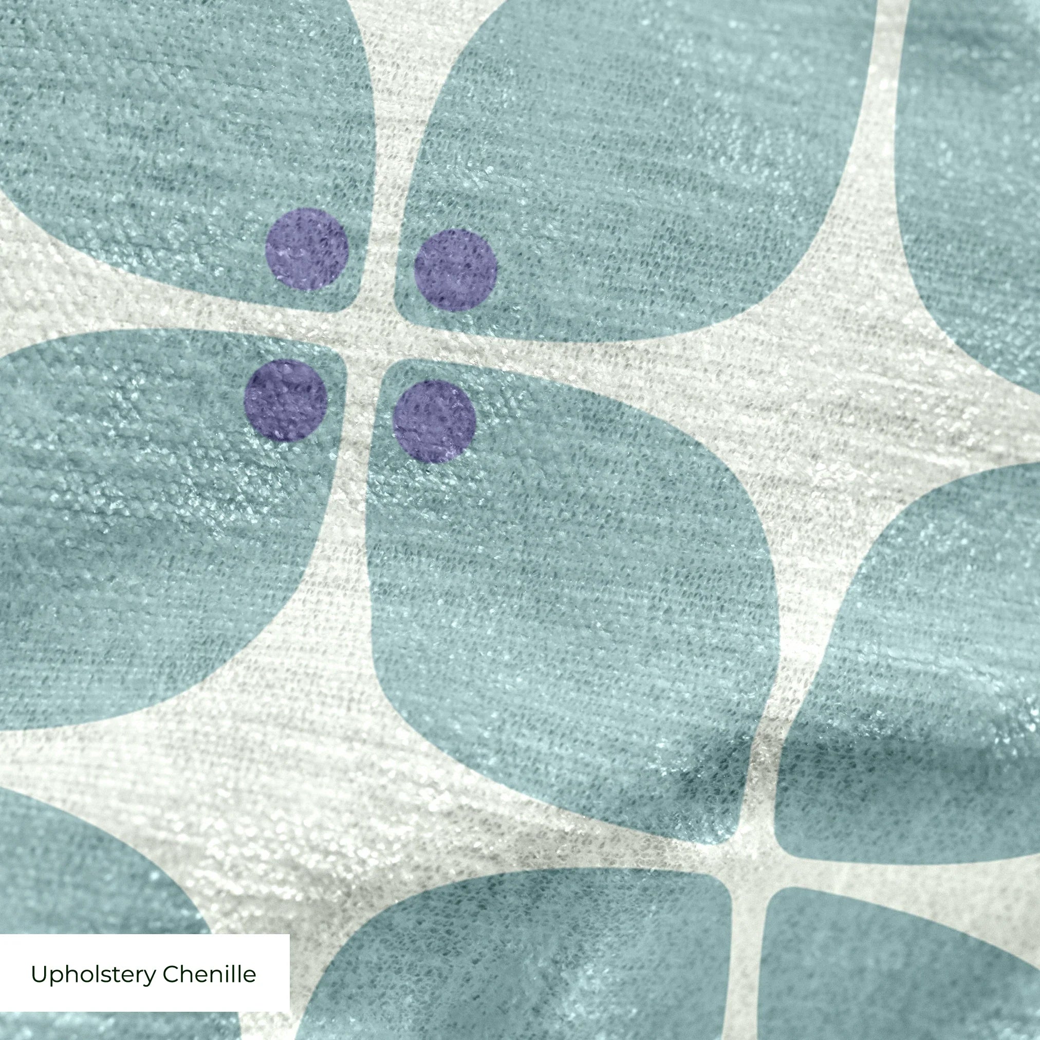 Square Mod in Mint — square mod print, in soft eucalyptus mint on chalk white