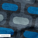 Mod Waves in Big Sur — mod waves print, in deep navy and slate blue, tonal and moody