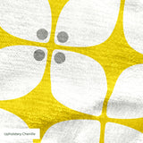 Square Mod in Yellow — square mod print, in chrome yellow with a pale center on bright white