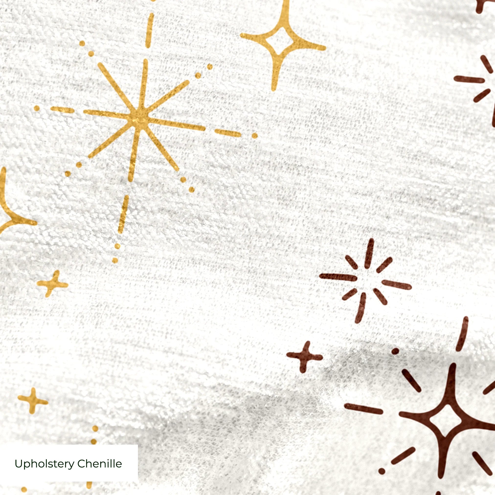 Retro Starburst, Saffron Fabric