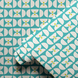 Geometric Martini Mod, Teal Wallpaper