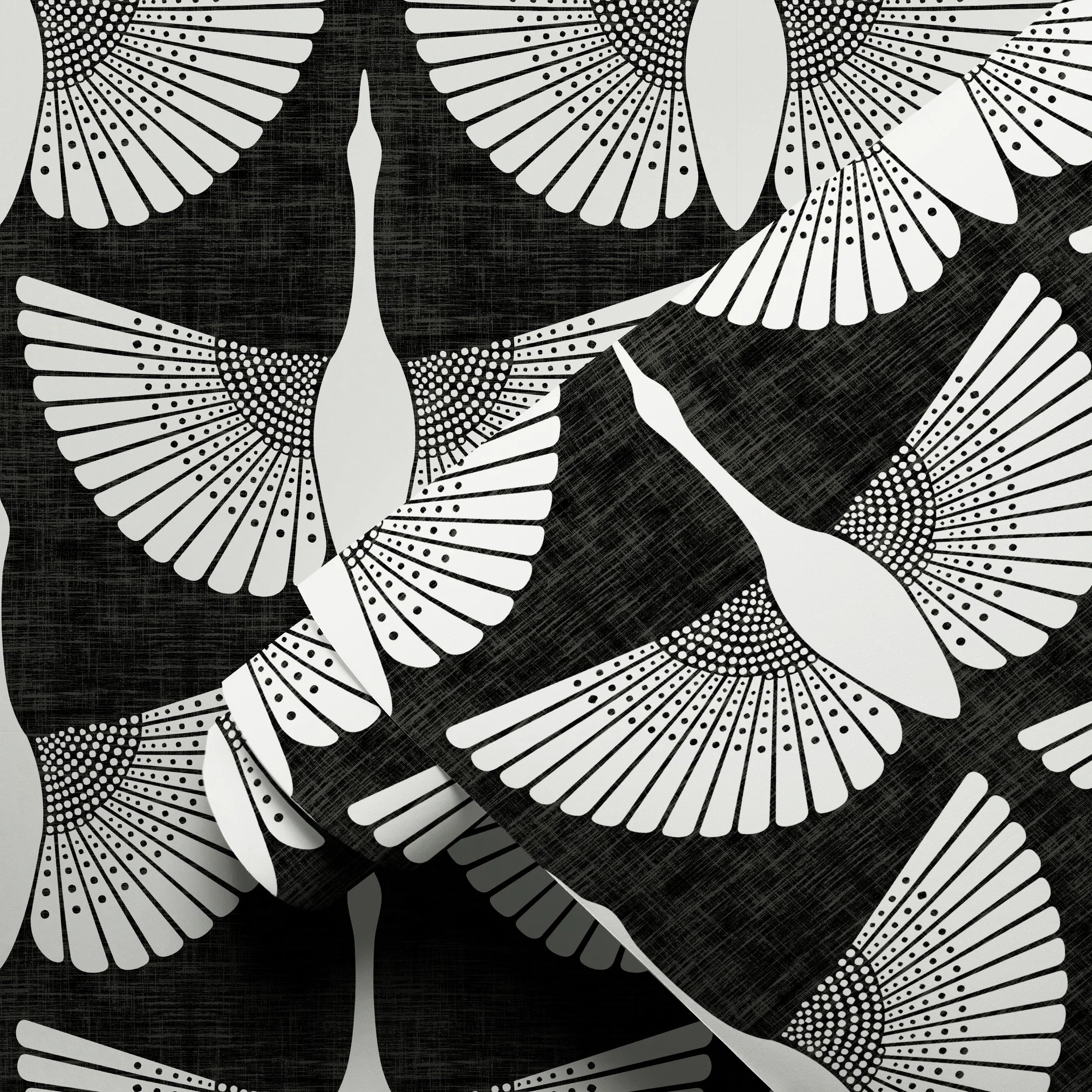 Egret of Joy, Ivory Wallpaper
