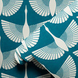 Egret of Joy, Teal Wallpaper