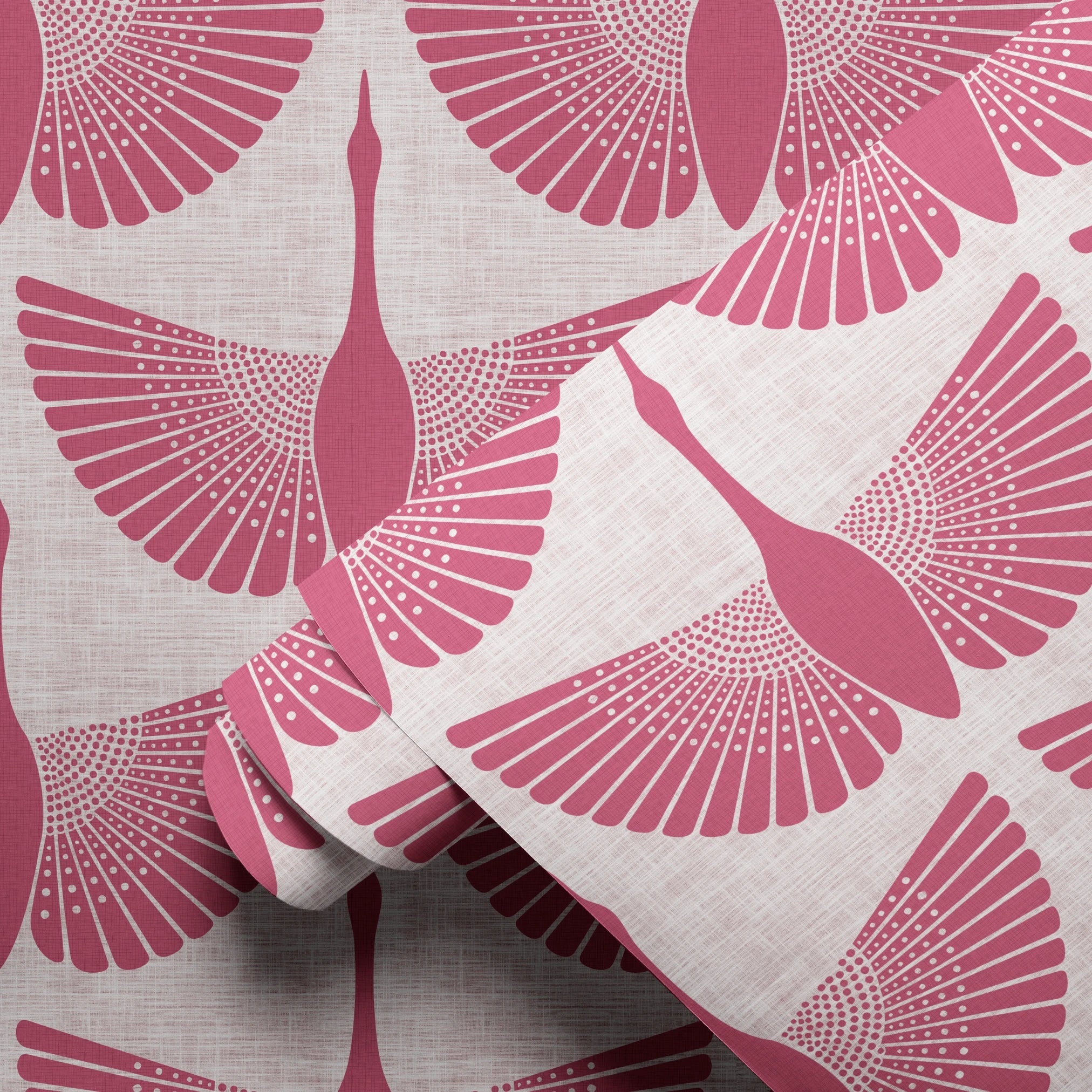 Egret of Joy, Dusty Rose Wallpaper