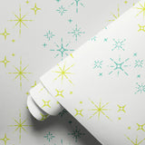 Retro Starburst, Bone Wallpaper