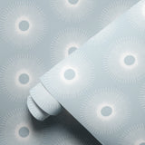 Retro Sunburst, Slate Wallpaper