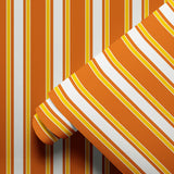 Mod Stripes, Orange Wallpaper