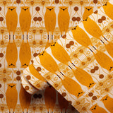 Owl Assembly, Saffron Wallpaper