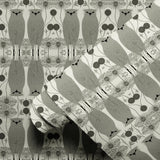 Owl Assembly, Gray Wallpaper