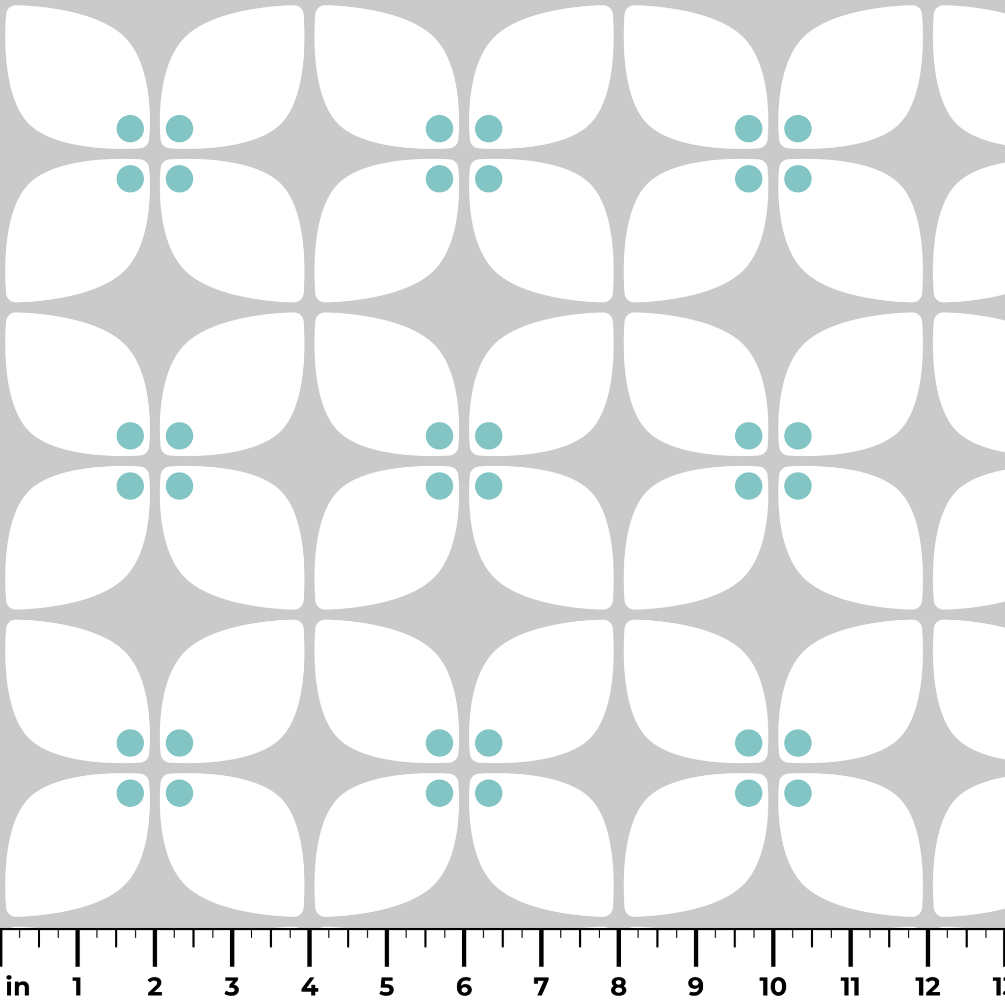Square Mod in Mist — square mod print, in palest dove grey on white, barely there