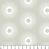 Retro Sunburst in Taupe — retro sunburst print, in warm taupe and sand with a pale center