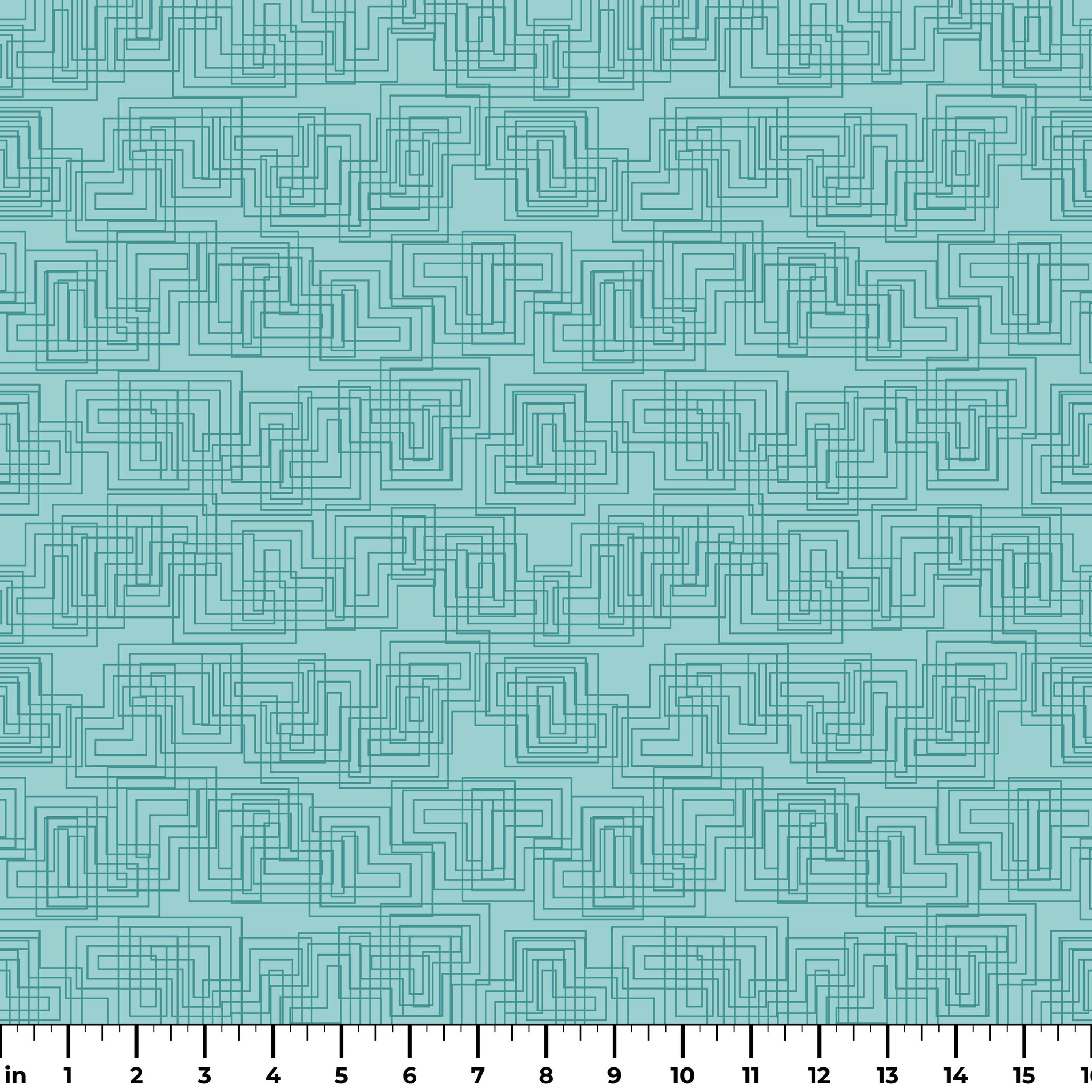 Interlock in Lagoon — interlock print, in clear tonal lagoon aqua