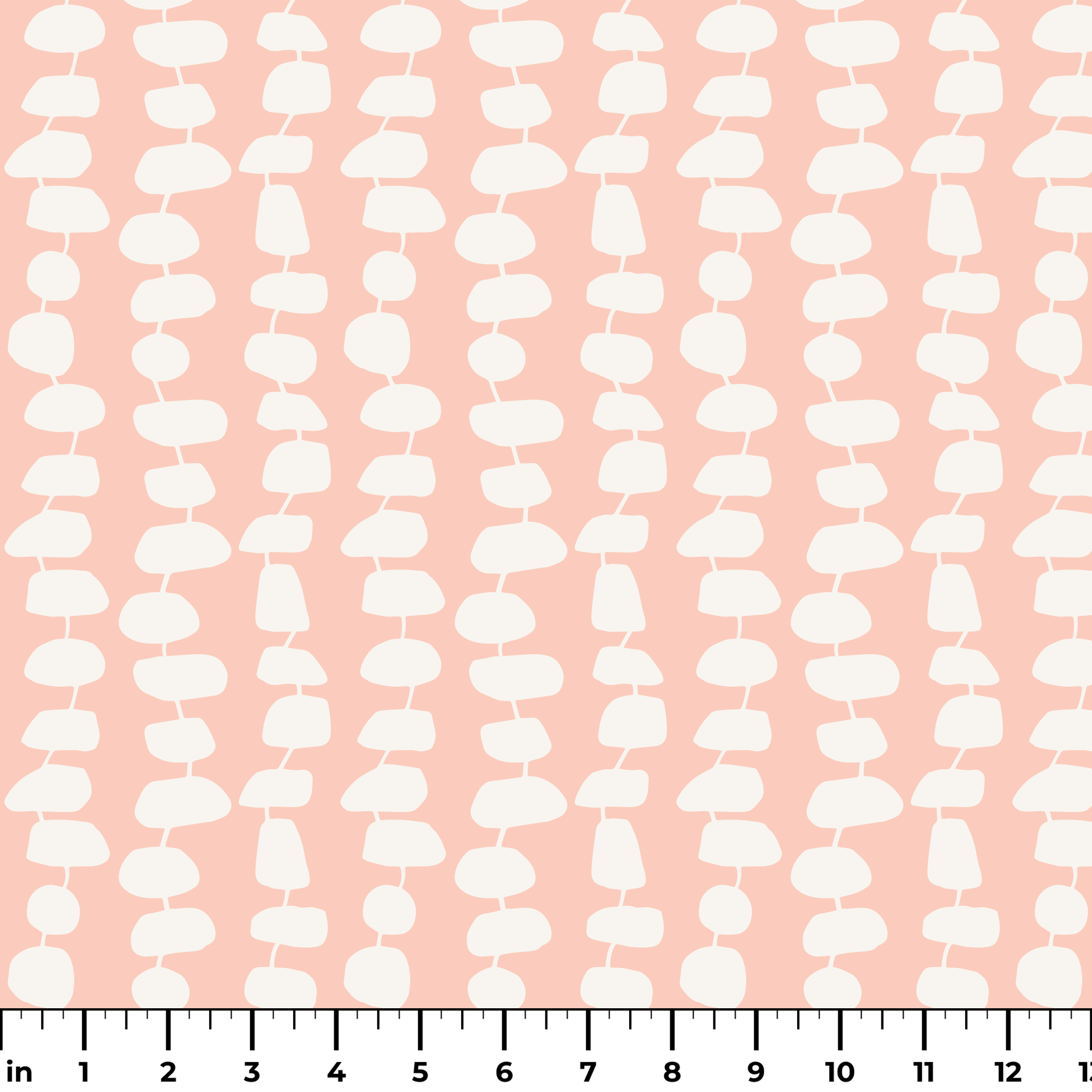 Atomic Stack in Petal — atomic stack print, in white forms on a soft blush pink ground