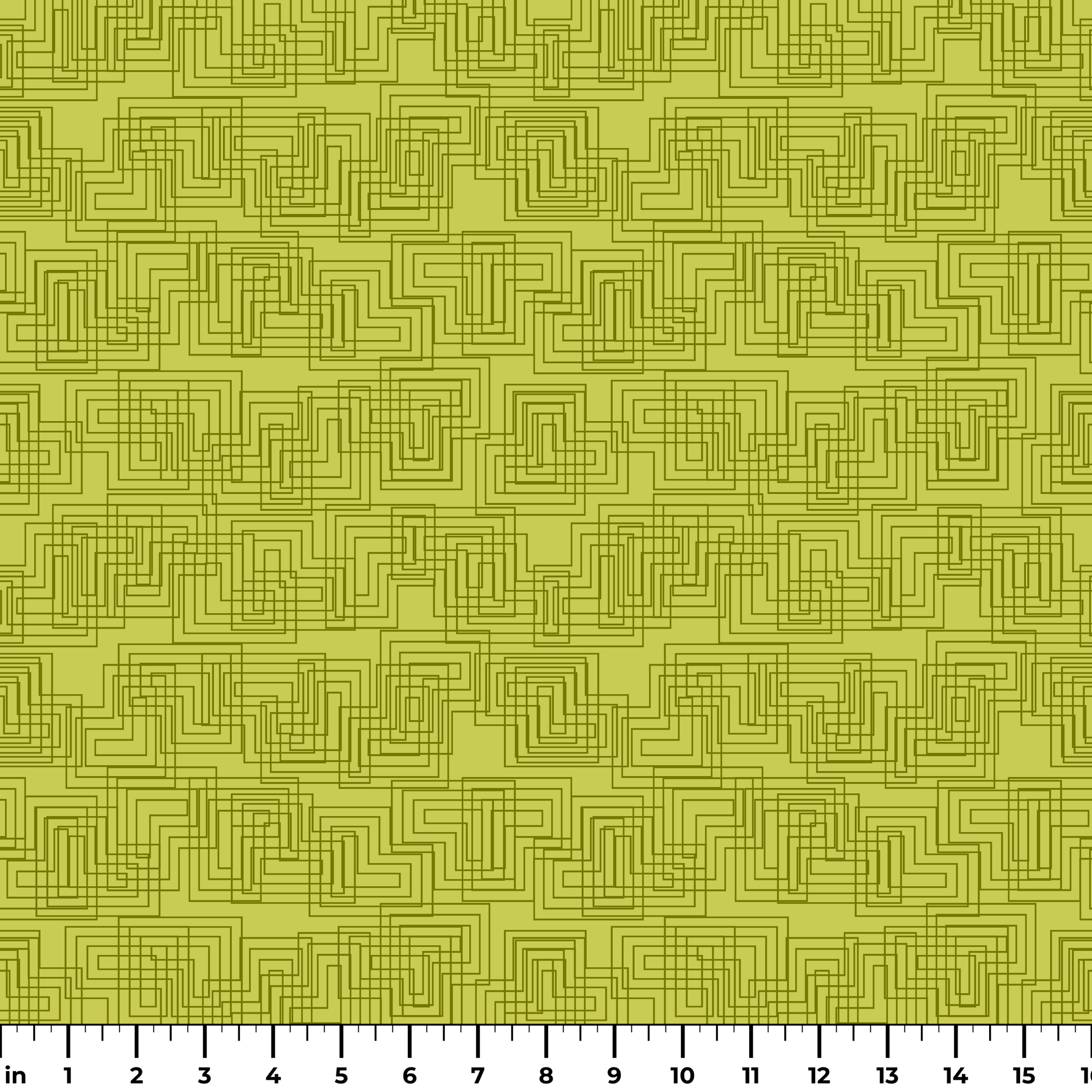 Interlock in Avocado — interlock print, in avocado and chartreuse green
