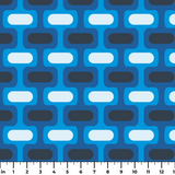 Mod Waves in La Jolla — mod waves print, in vivid cobalt blue pods on a deep navy ground