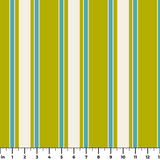Mod Stripes in Chartreuse — mod stripes print, in chartreuse and turquoise on ivory