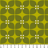Square Mod in Avocado — square mod print, in tone-on-tone avocado and olive green