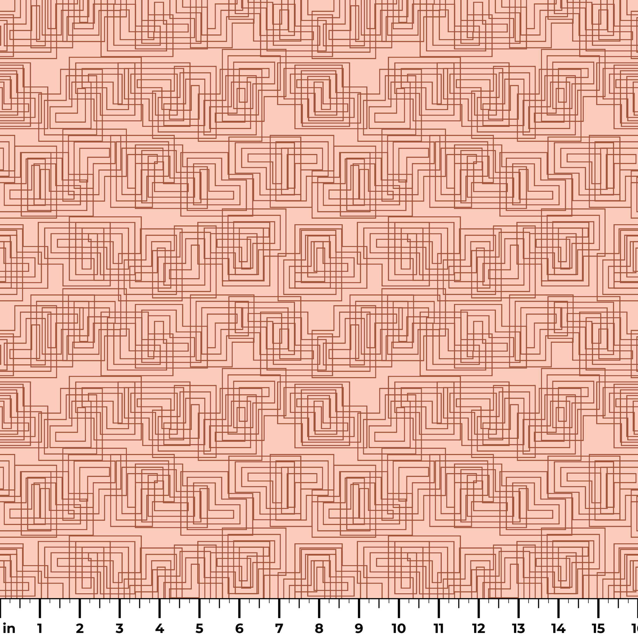 Interlock in Petal — interlock print, in soft peach and blush
