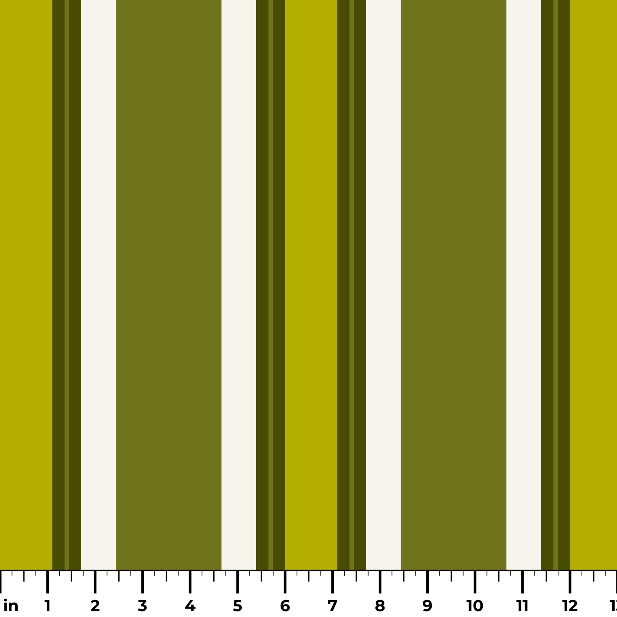 Offset in Avocado — offset print, in avocado and olive with a chartreuse band