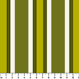 Offset in Avocado — offset print, in avocado and olive with a chartreuse band